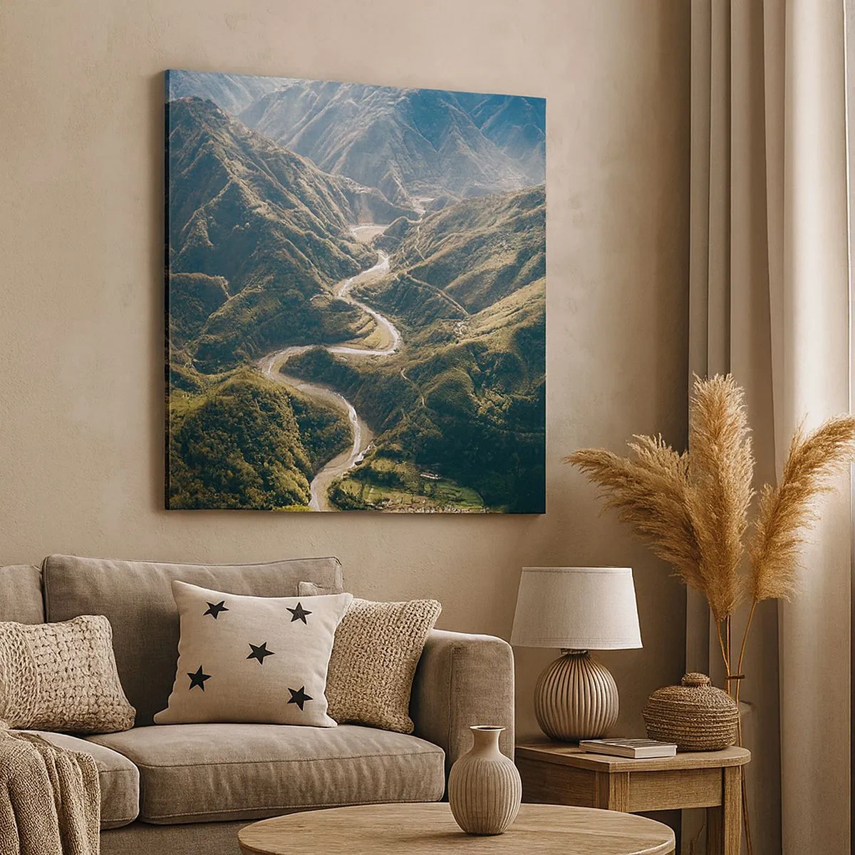 Impression sur toile - Image sur toile - Directement du coeur des montagnes - 30x30 cm