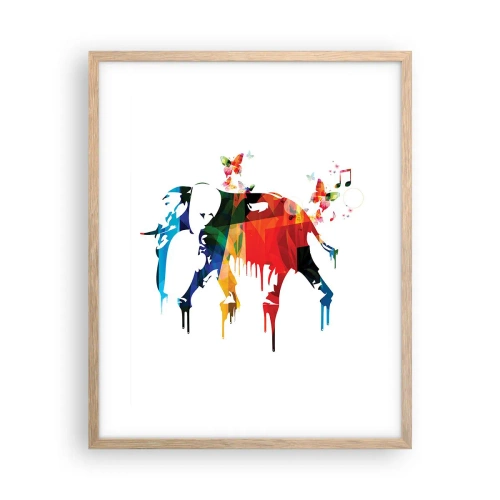 Affiche dans un chêne clair - Poster - Tout le monde peut danser - 40x50 cm
