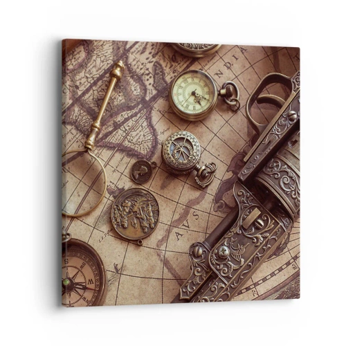 Impression sur toile - Image sur toile - L'aventure appelle - 40x40 cm