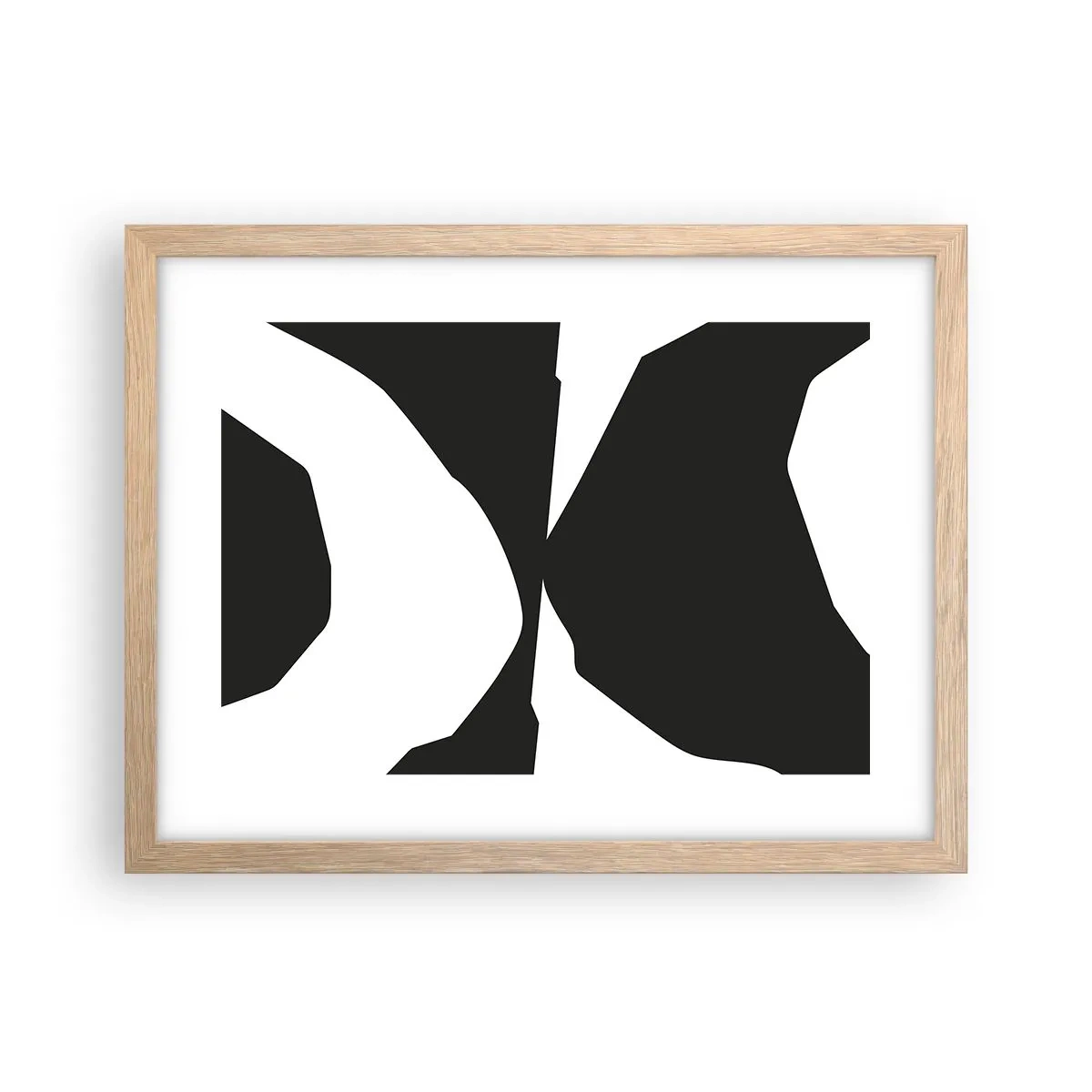 Affiche dans un chêne clair - Poster - Positif négatif - 40x30 cm