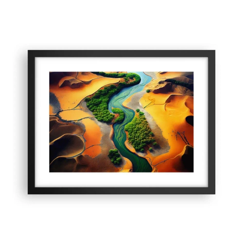 Affiche dans un cadre noir - Poster - Rivière vivifiante - 40x30 cm