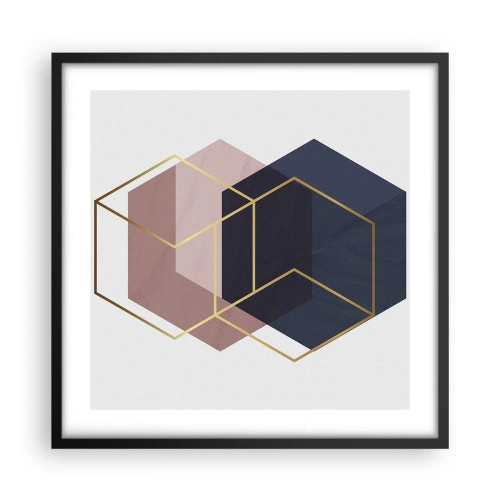 Affiche dans un cadre noir - Poster - Le pouvoir de la simplicité - 50x50 cm