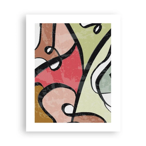Affiche - Poster - Pirouettes parmi les couleurs - 40x50 cm
