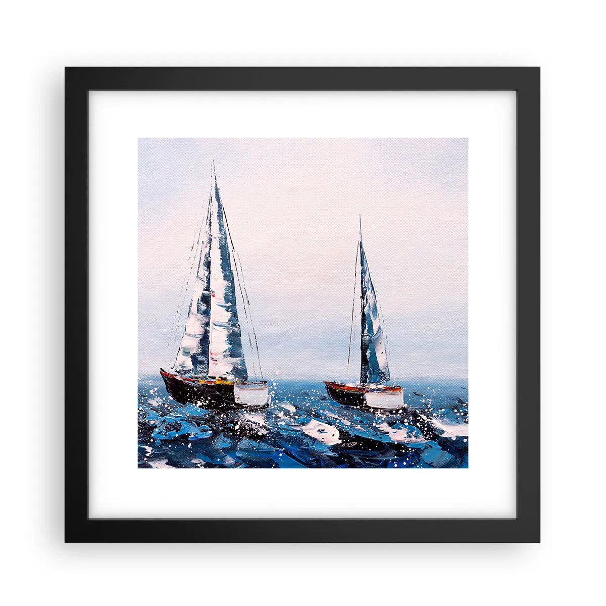 Affiche dans un cadre noir - Poster - Confrérie du vent - 30x30 cm