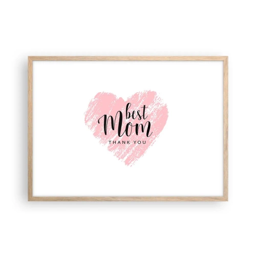 Affiche dans un chêne clair - Poster - Toujours au bon moment - 70x50 cm