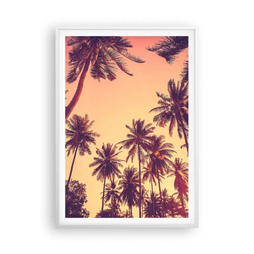 Affiche dans un cadre blanc - Poster - Variation tropicale - 70x100 cm