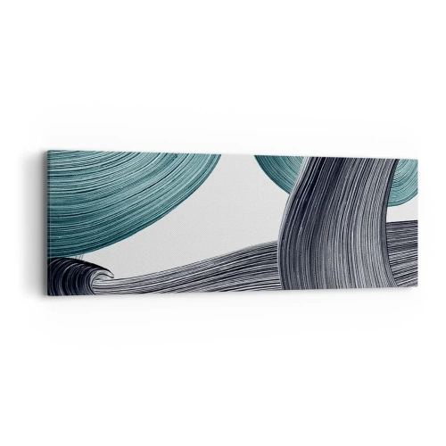 Impression sur toile - Image sur toile - Sentiers émeraude et noirs - 90x30 cm