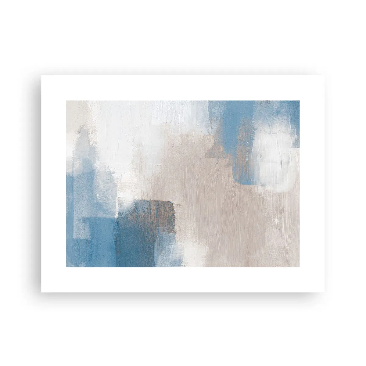 Affiche - Poster - Abstraction rose derrière un rideau de bleu - 40x30 cm