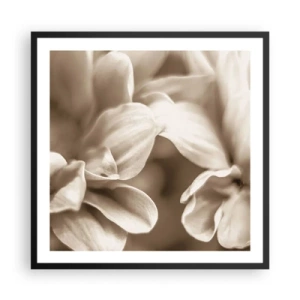 Affiche dans un cadre noir - Poster - Doux comme un sourire - 60x60 cm