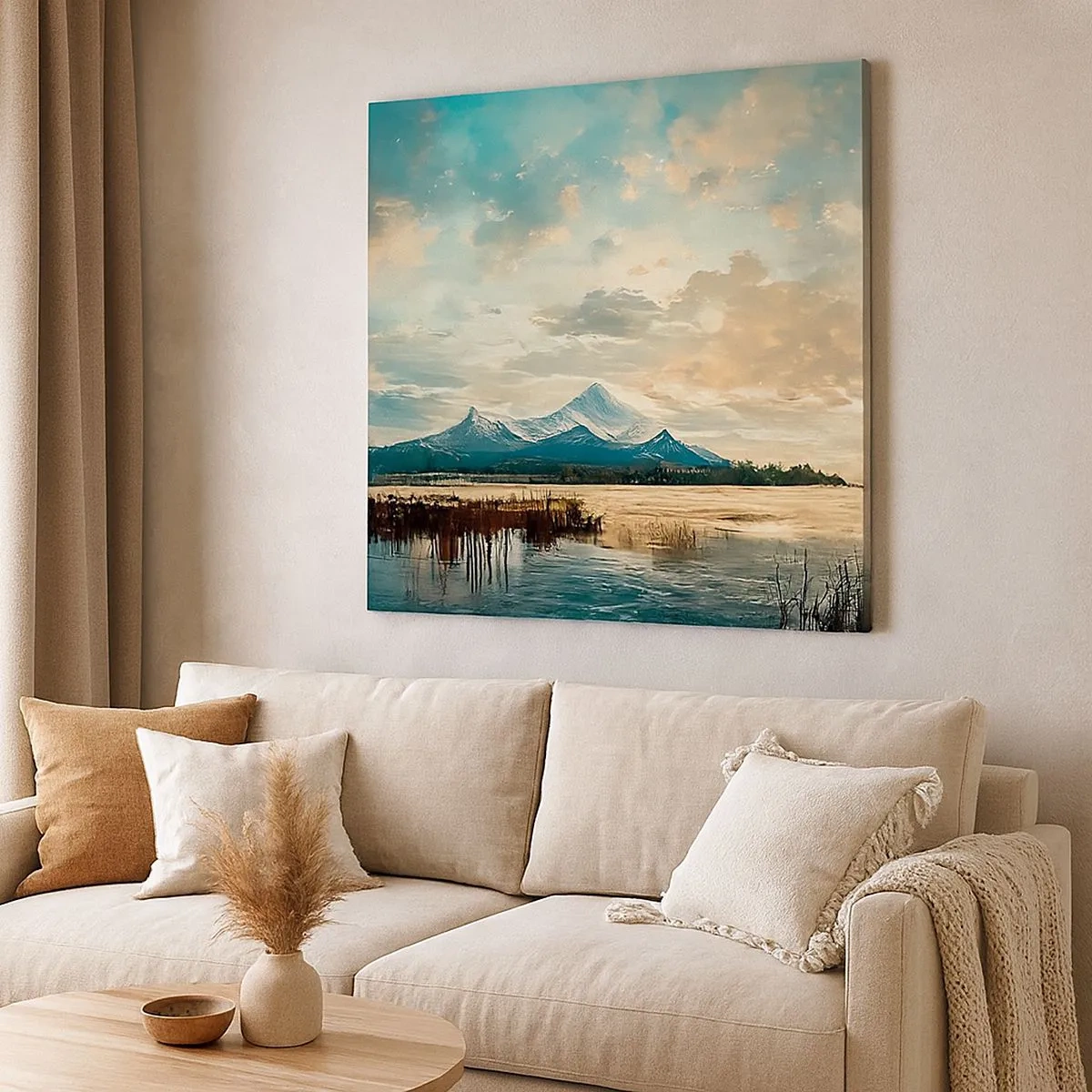 Impression sur toile - Image sur toile - Sous la protection du ciel - 30x30 cm