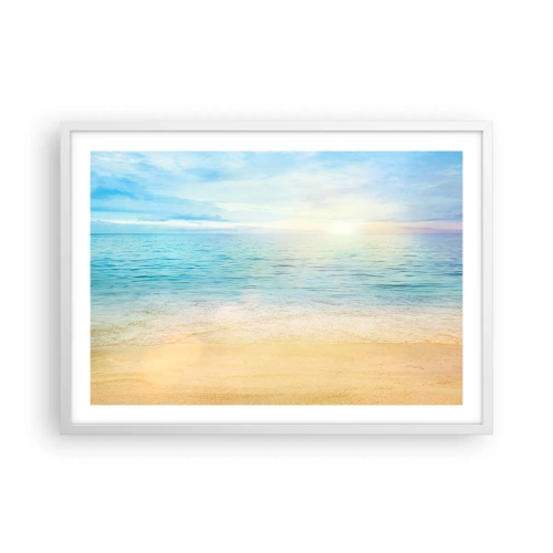 Affiche dans un cadre blanc - Poster - Le grand bleu - 70x50 cm