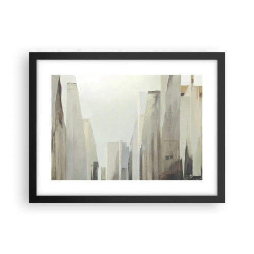 Affiche dans un cadre noir - Poster - Rêve de la ville - 40x30 cm