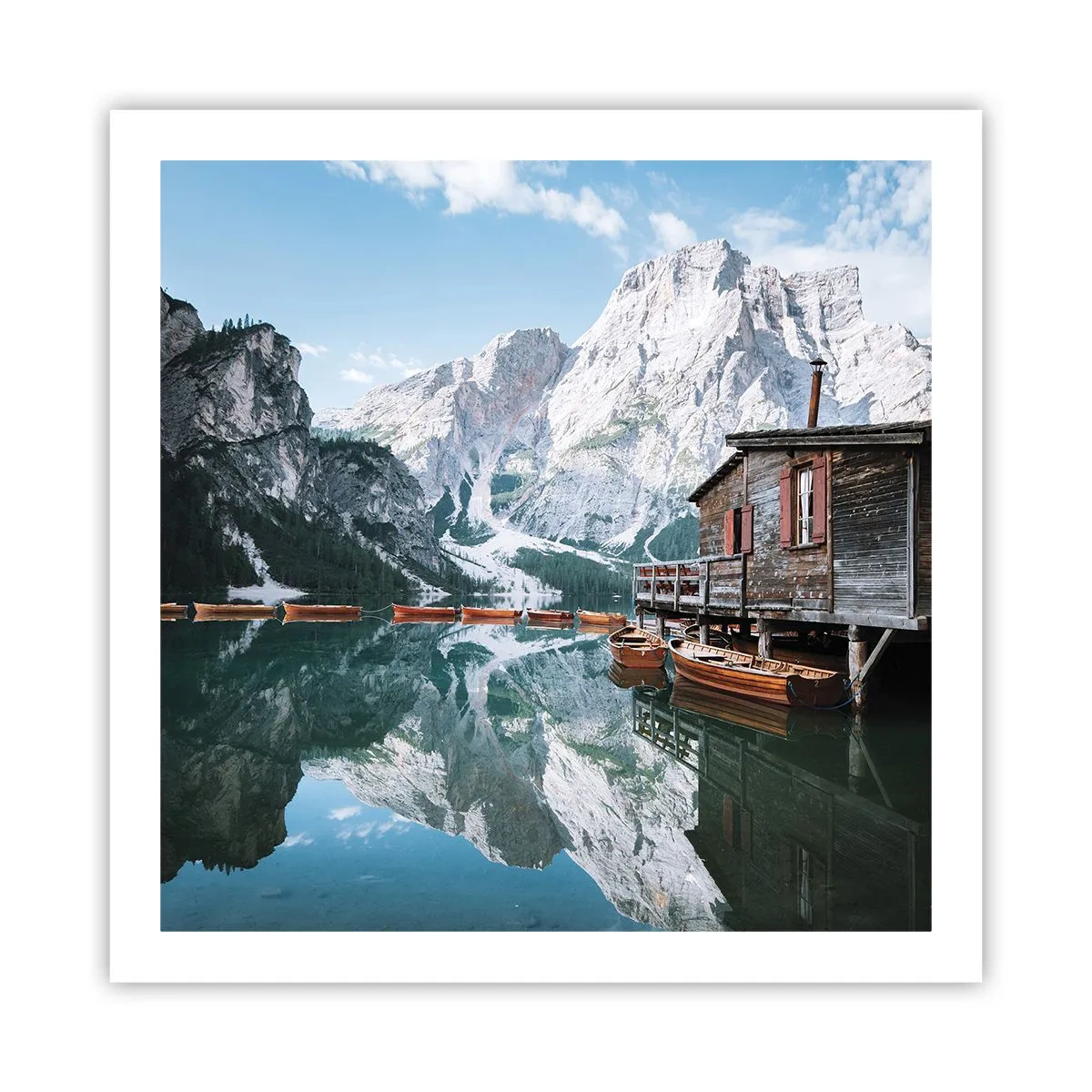 Affiche - Poster - Un matin cristallin en montagne - 60x60 cm