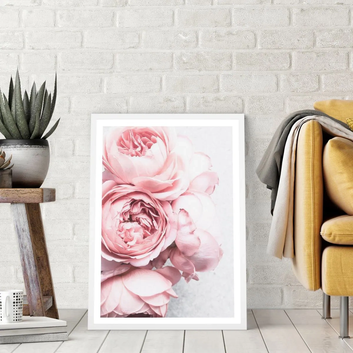 Affiche dans un cadre blanc - Poster - Pour les romantiques - 50x70 cm