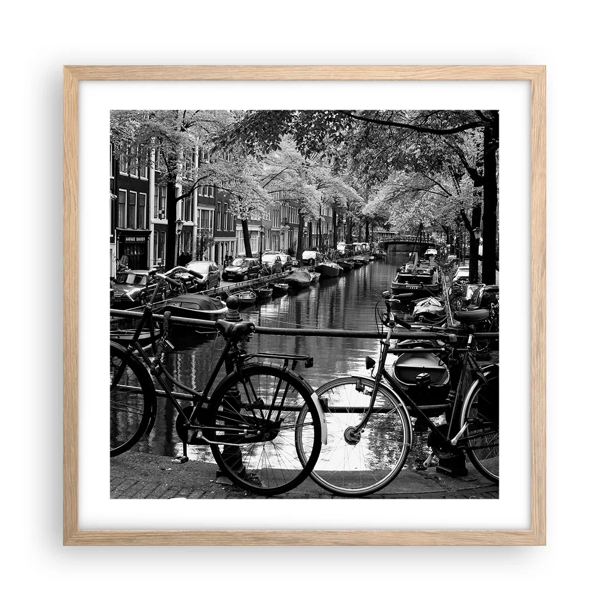 Affiche dans un chêne clair - Poster - Une vue très hollandaise - 50x50 cm