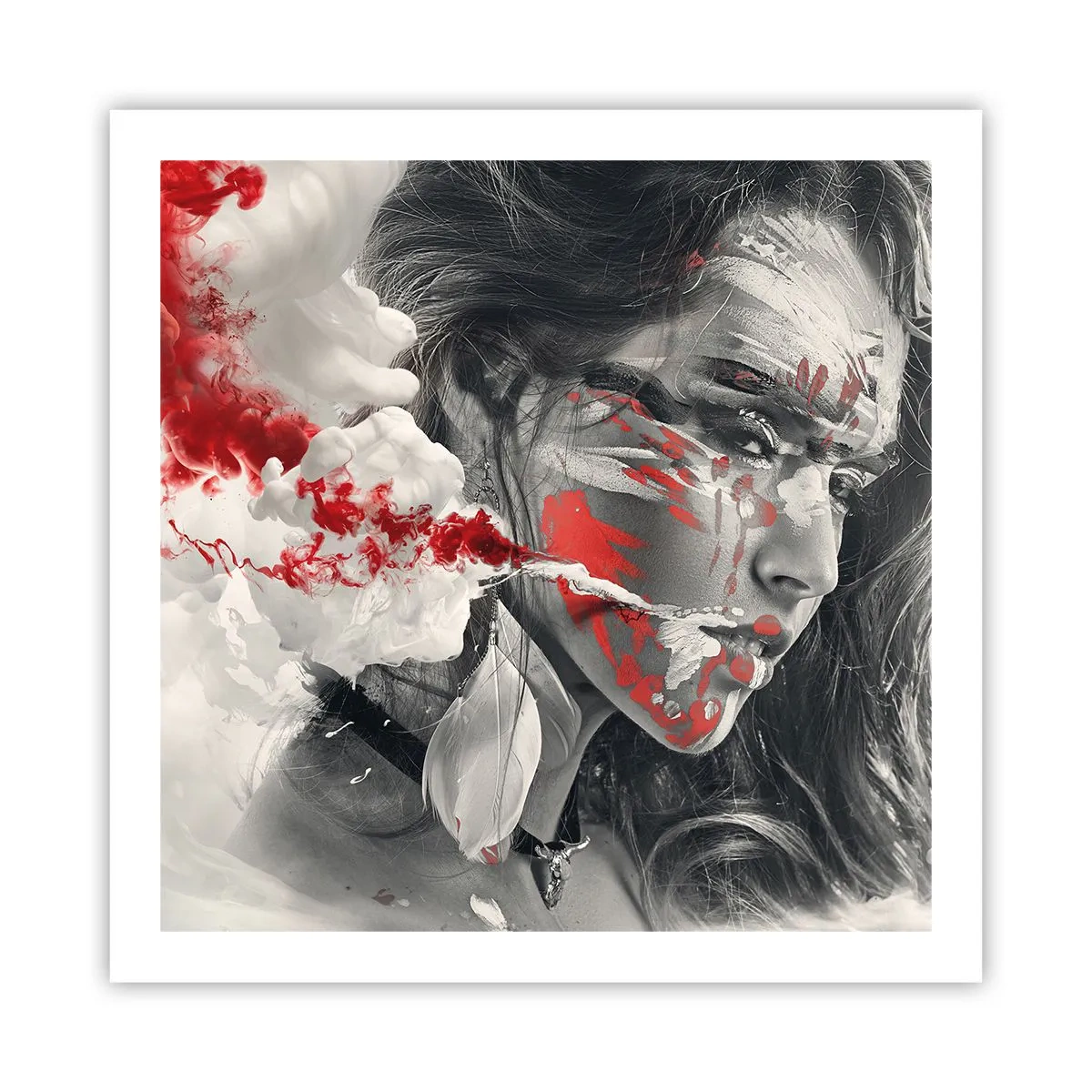 Affiche - Poster - Dans les fumées de l'absurde - 60x60 cm