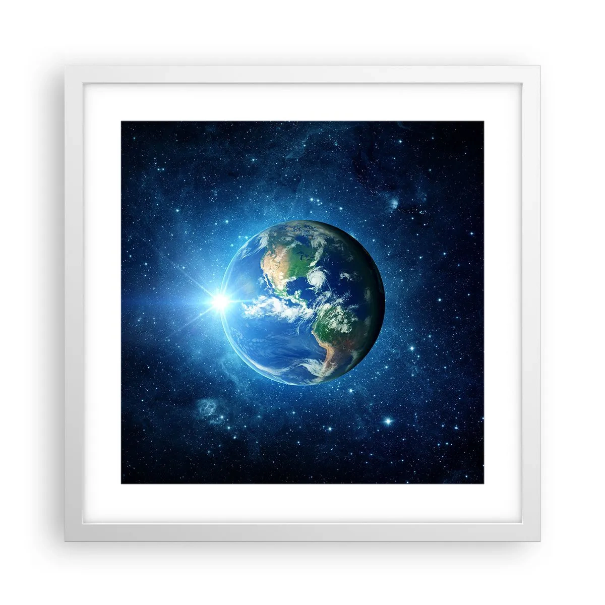 Affiche dans un cadre blanc - Poster - Nous sommes au paradis - 40x40 cm