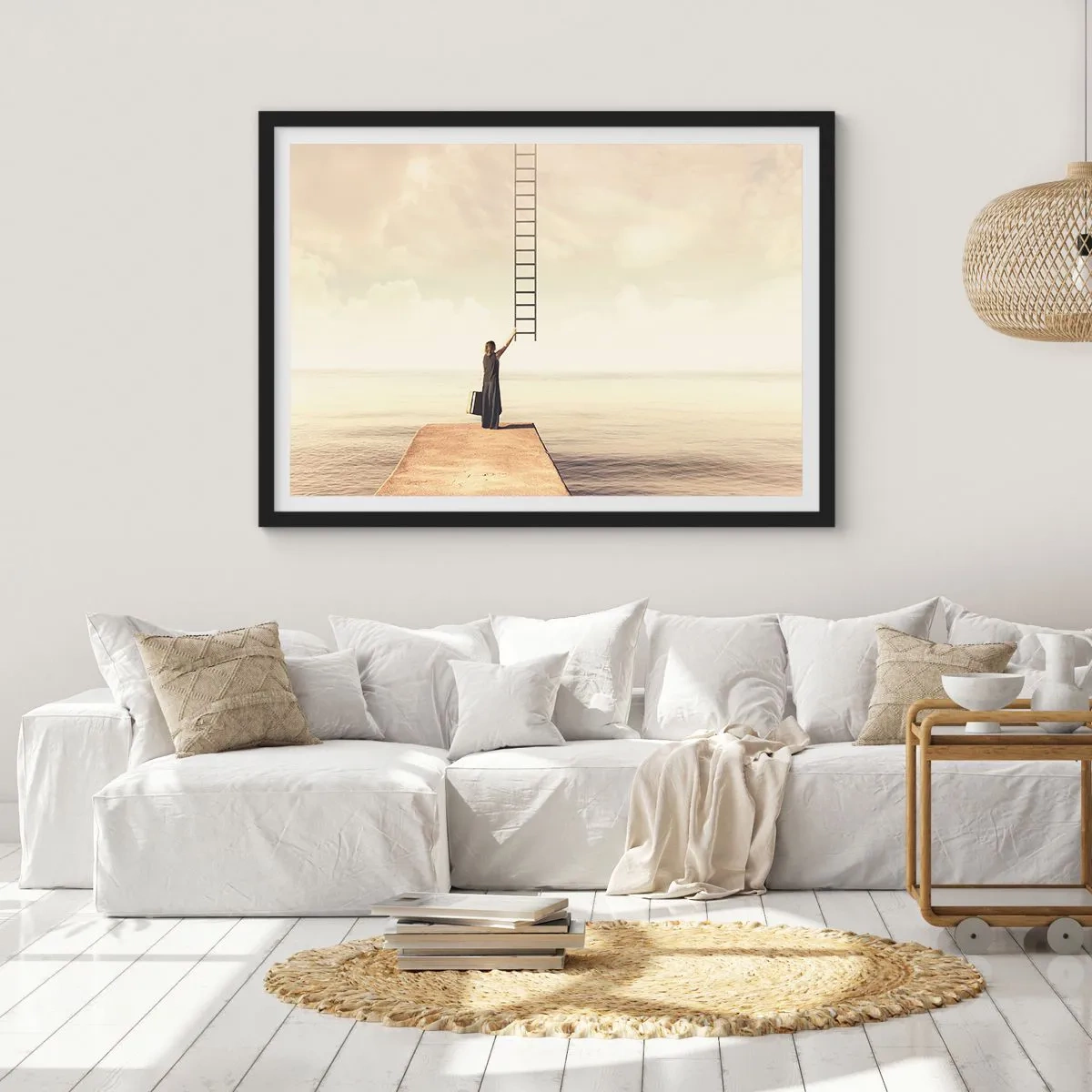 Affiche dans un cadre noir - Poster - Voyage magique - 50x40 cm