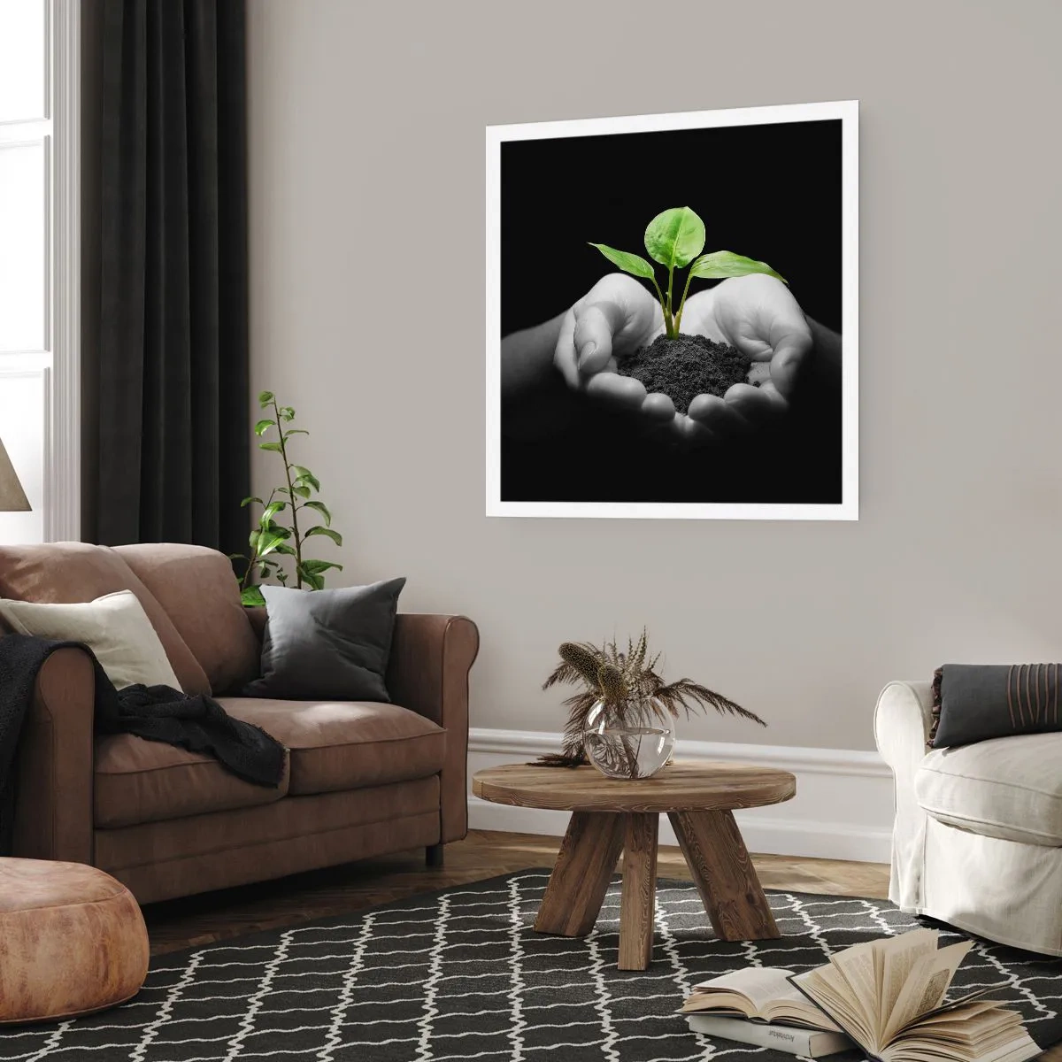 Affiche - Poster - J'aime la nature, je la protège - 60x60 cm