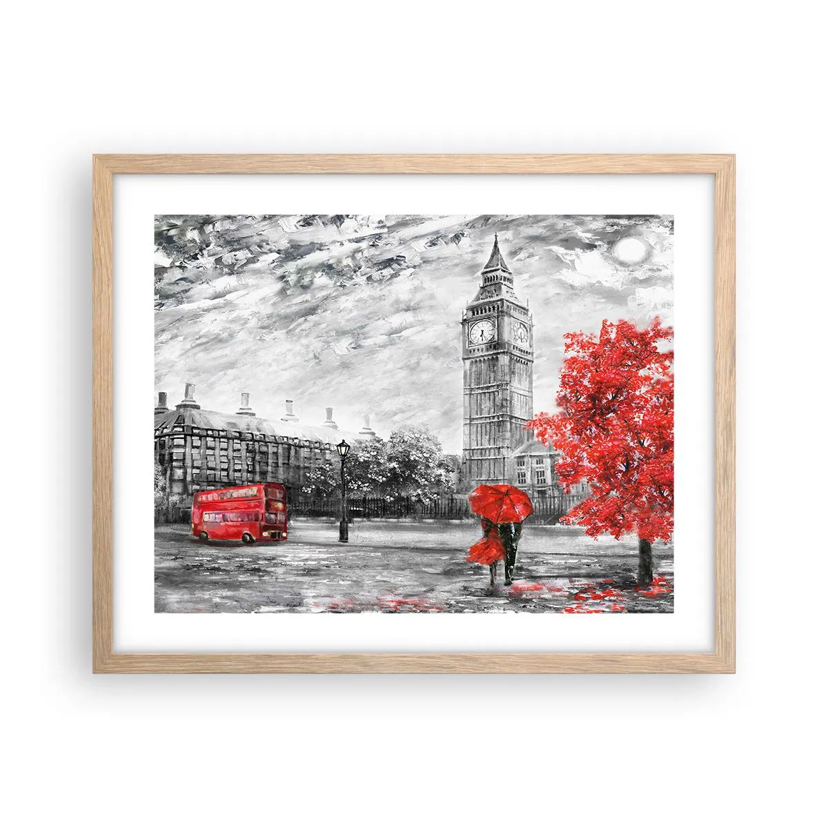 Affiche dans un chêne clair - Poster - Une journée passionnante - 50x40 cm