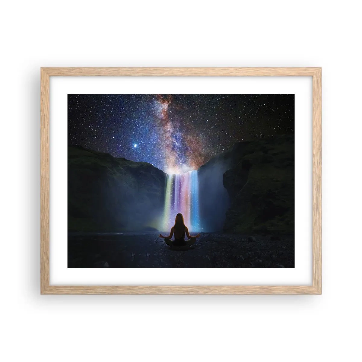 Affiche dans un chêne clair - Poster - Harmonie absolue - 50x40 cm
