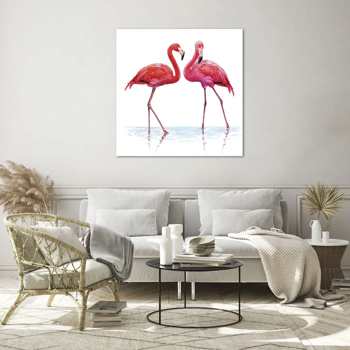 Impression sur verre - Image sur verre - Rendez-vous rose - 30x30 cm