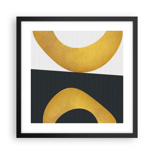 Affiche dans un cadre noir - Poster - Avant tout : l’or - 40x40 cm