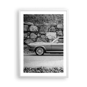 Affiche dans un cadre blanc - Poster - Légende des années 60 - 50x70 cm