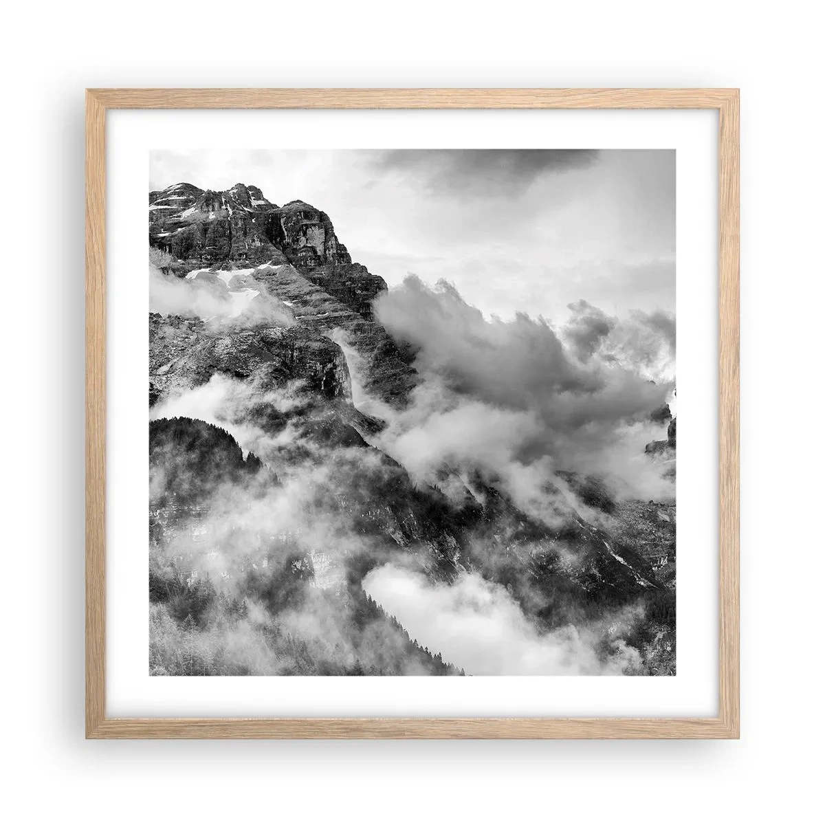 Affiche dans un chêne clair - Poster - Belle et cruelle - 50x50 cm