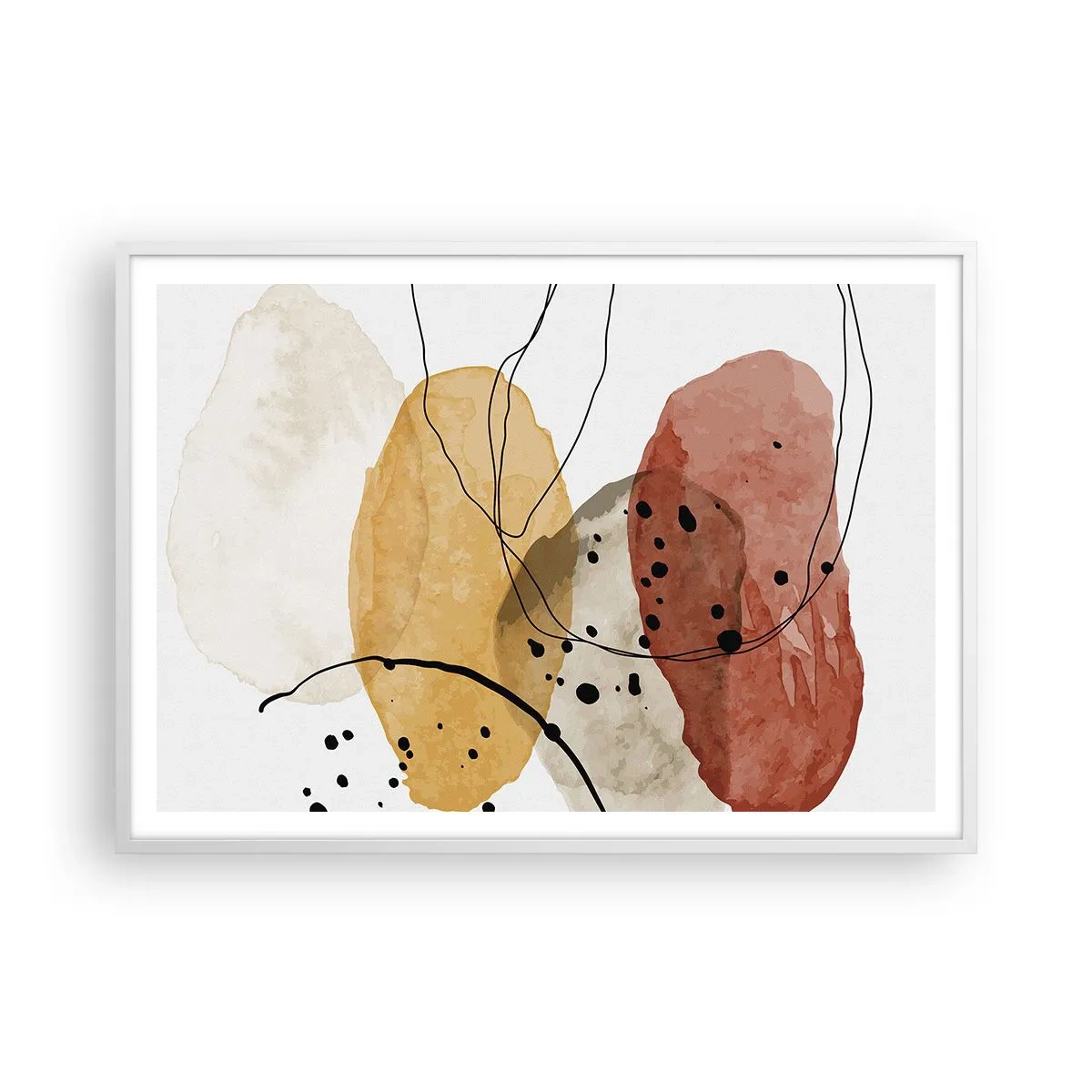 Affiche dans un cadre blanc - Poster - Léger et transparent comme l'air - 100x70 cm