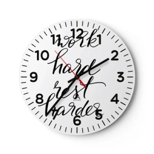 Horloge murale - Pendule murale - Équilibre de vie - 30x30 cm
