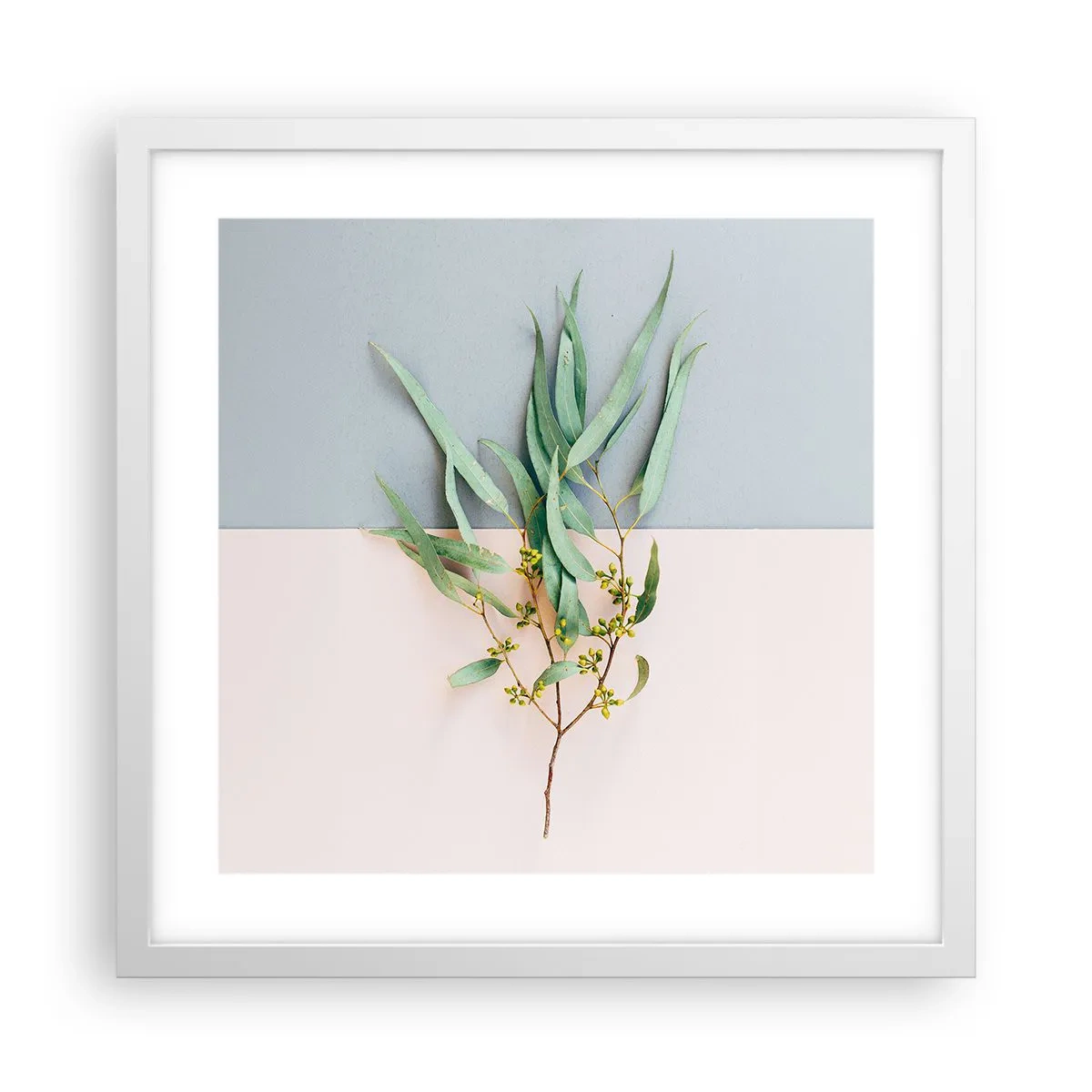 Affiche dans un cadre blanc - Poster - Subtilité pastel - 40x40 cm