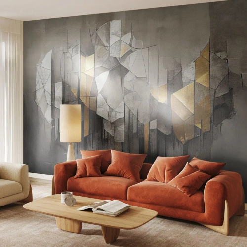 Papier Peint Photo Premium Canvas - Composition de glace et de lumière - Abstraction, Morceau, Art Déco - 450x315 cm