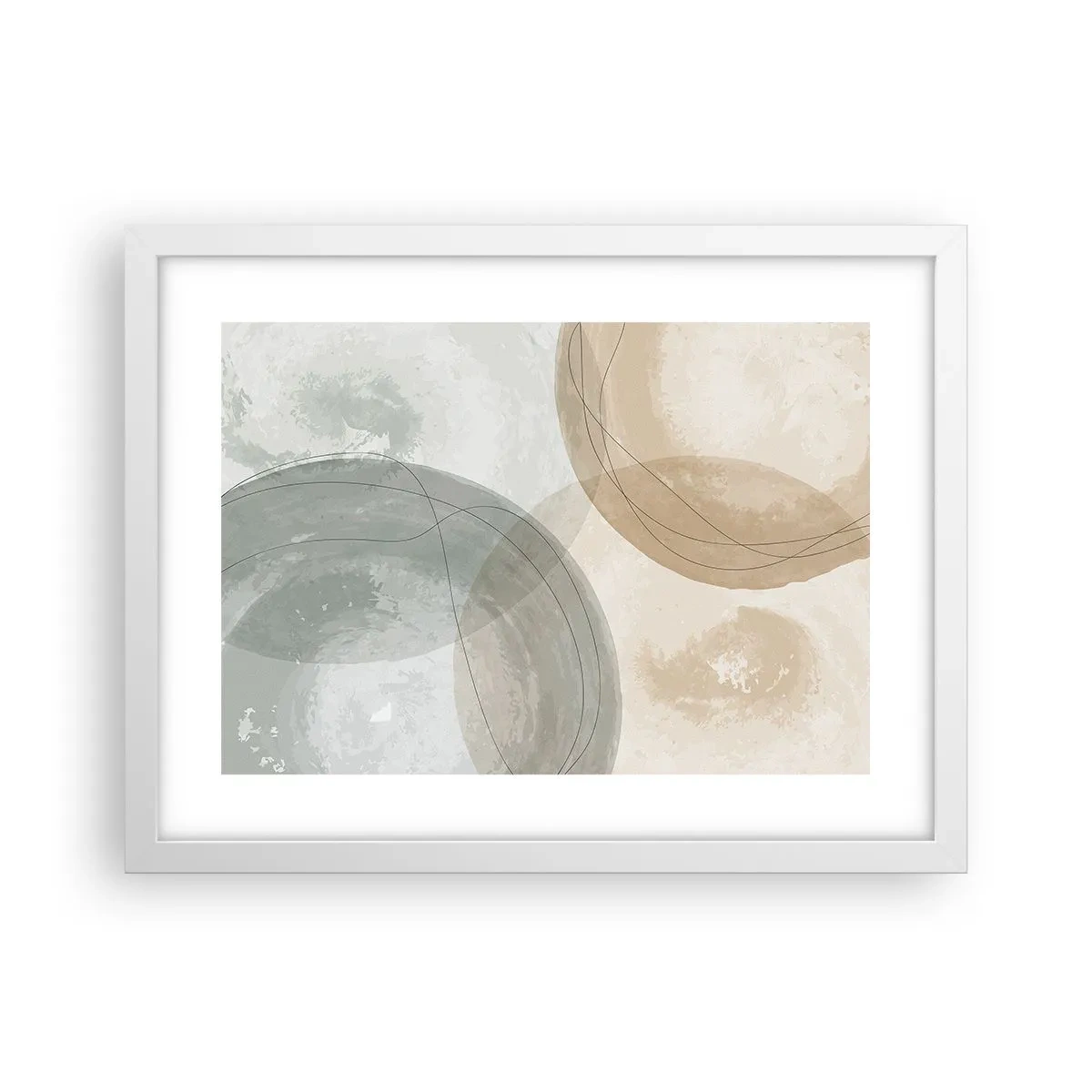 Affiche dans un cadre blanc - Poster - Mondes pénétrants - 40x30 cm