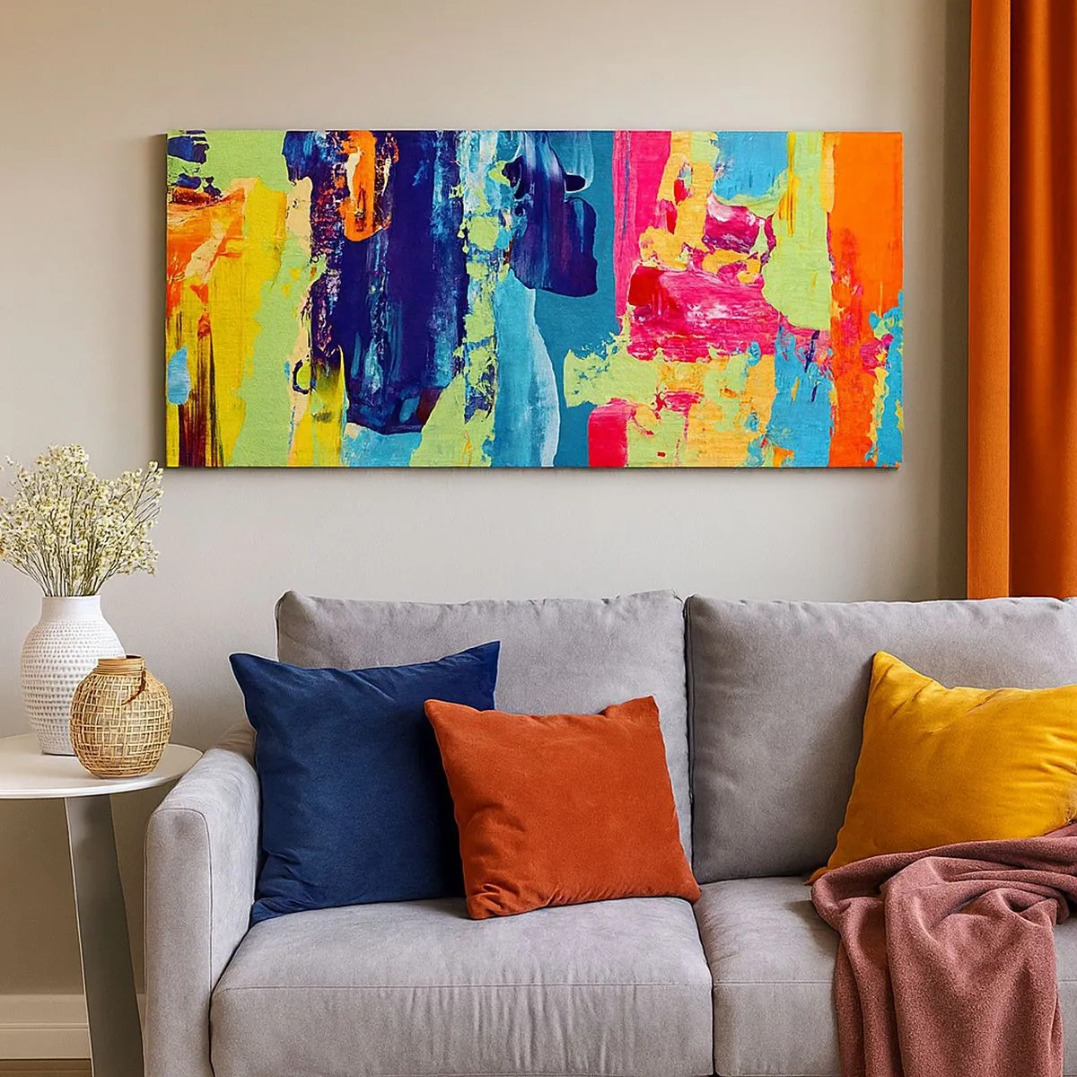 Impression sur toile - Image sur toile - La vie est belle! - 100x40 cm