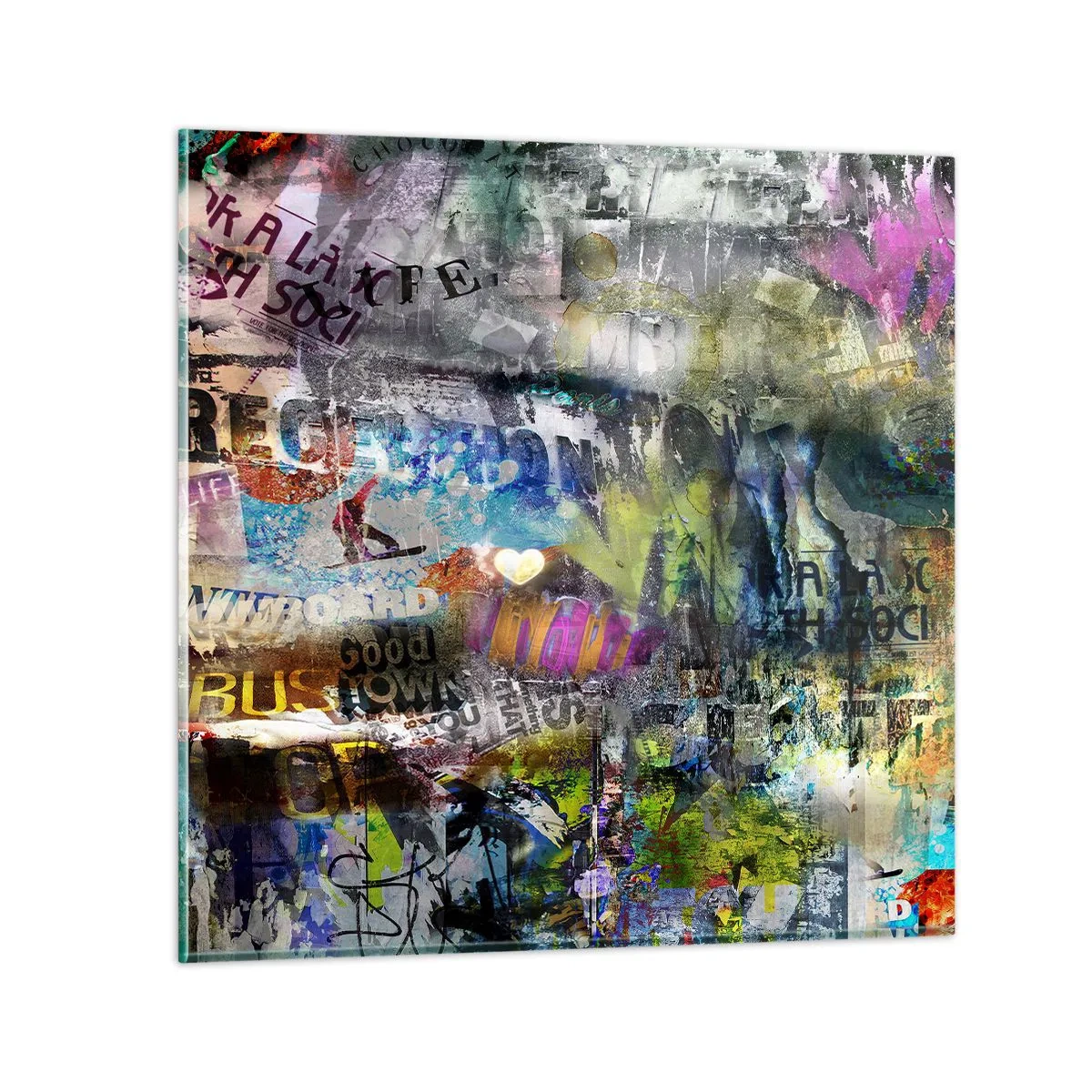 Impression sur verre - Image sur verre - Collage de souvenirs - 40x40 cm