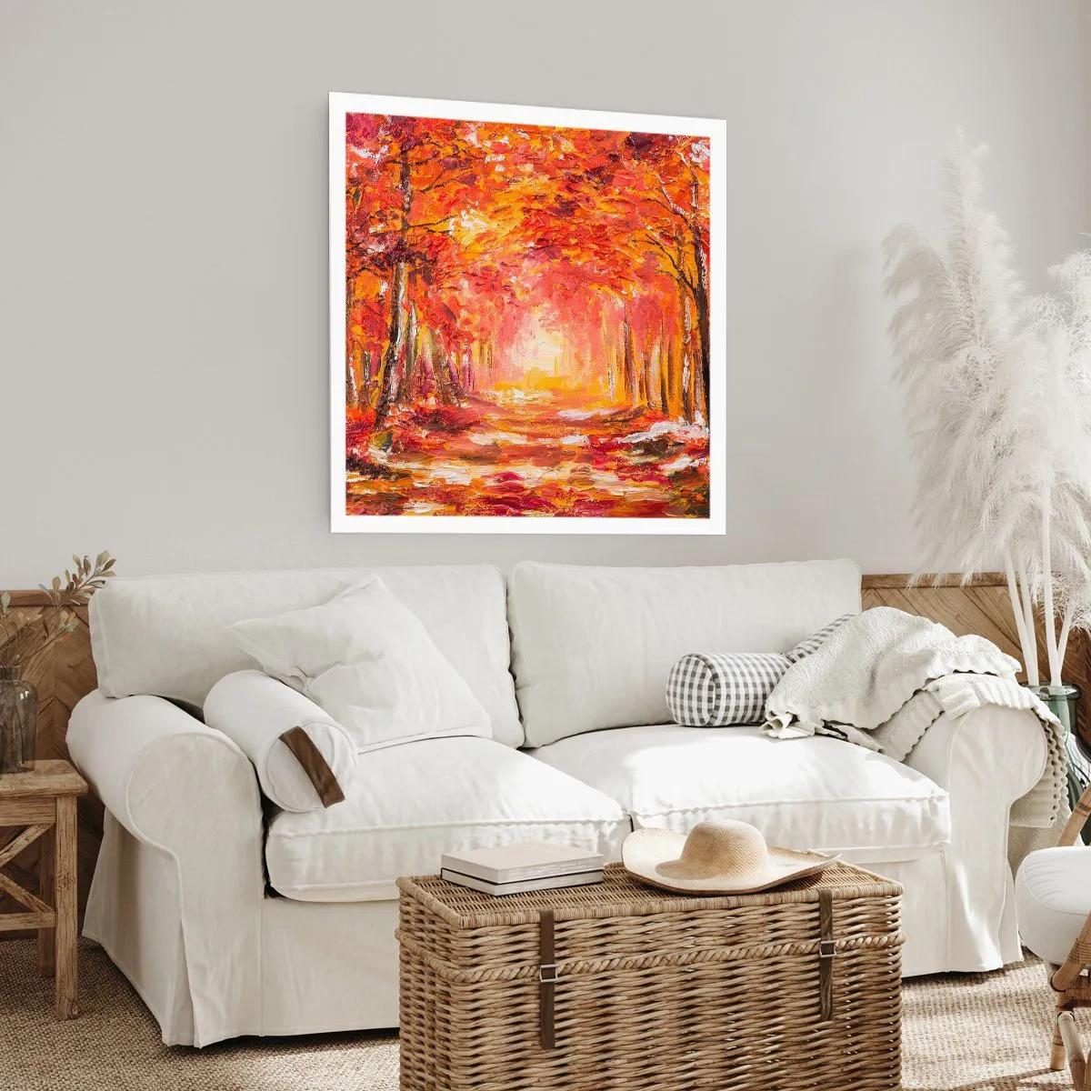 Affiche - Poster - Forêt de cuivre - 40x40 cm