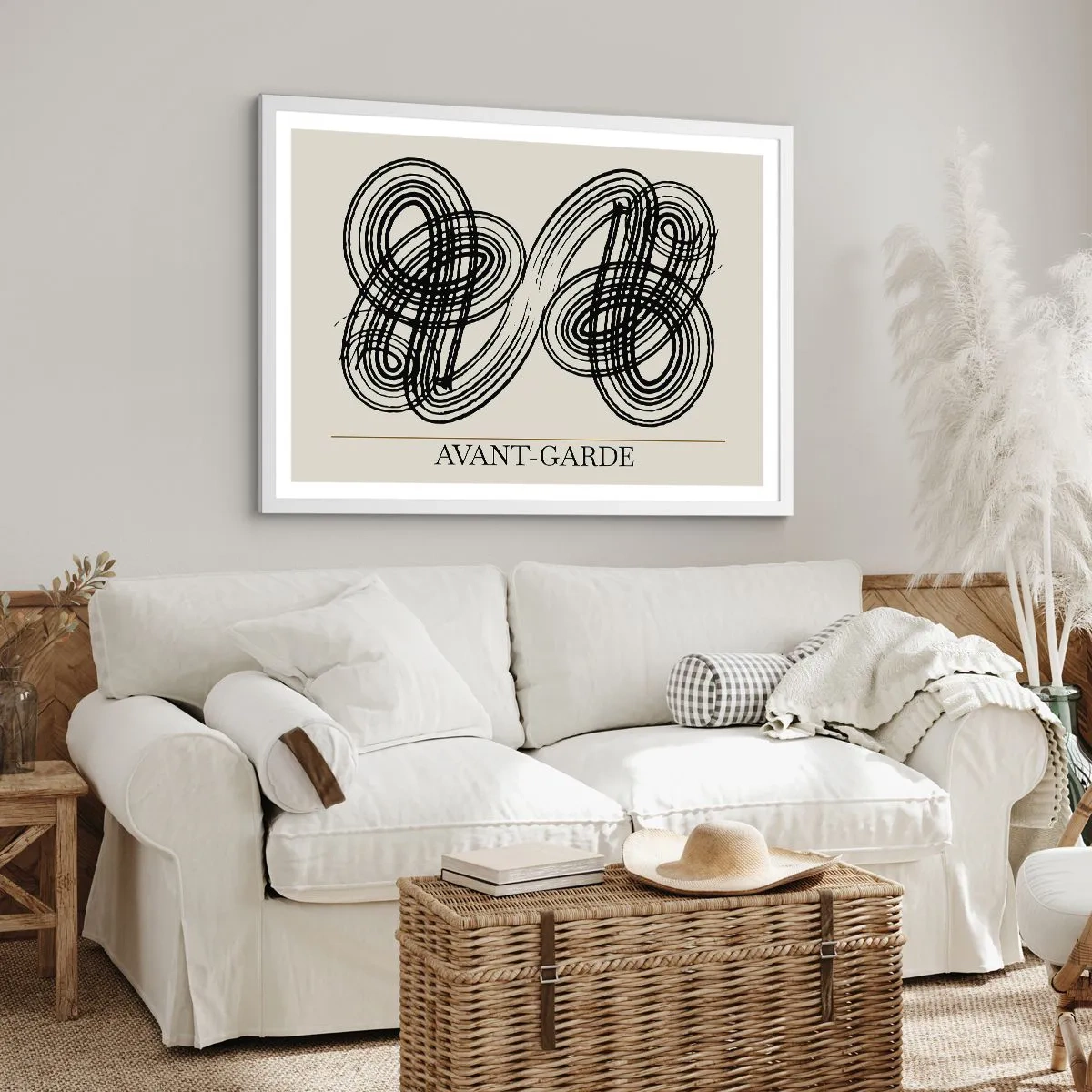 Affiche dans un cadre blanc - Poster - C'est venu spontanément - 100x70 cm