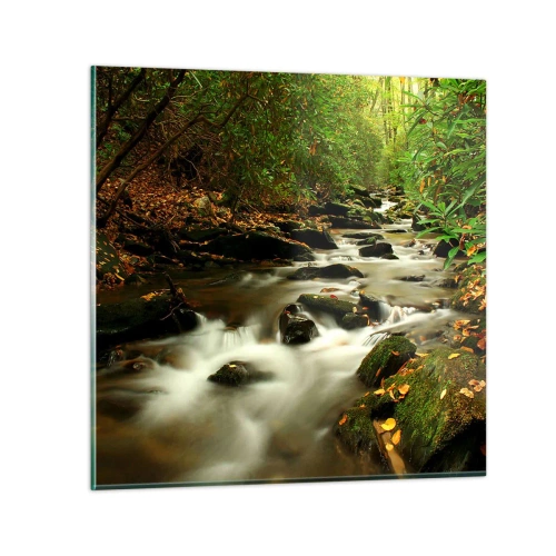 Impression sur verre - Image sur verre - Comme de l'argent liquide - 40x40 cm