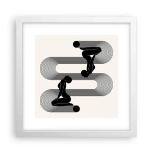 Affiche dans un cadre blanc - Poster - Symétrie sensuelle - 30x30 cm