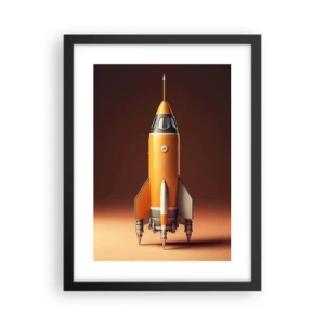 Affiche dans un cadre noir - Poster - Ça commence par un rêve - 30x40 cm