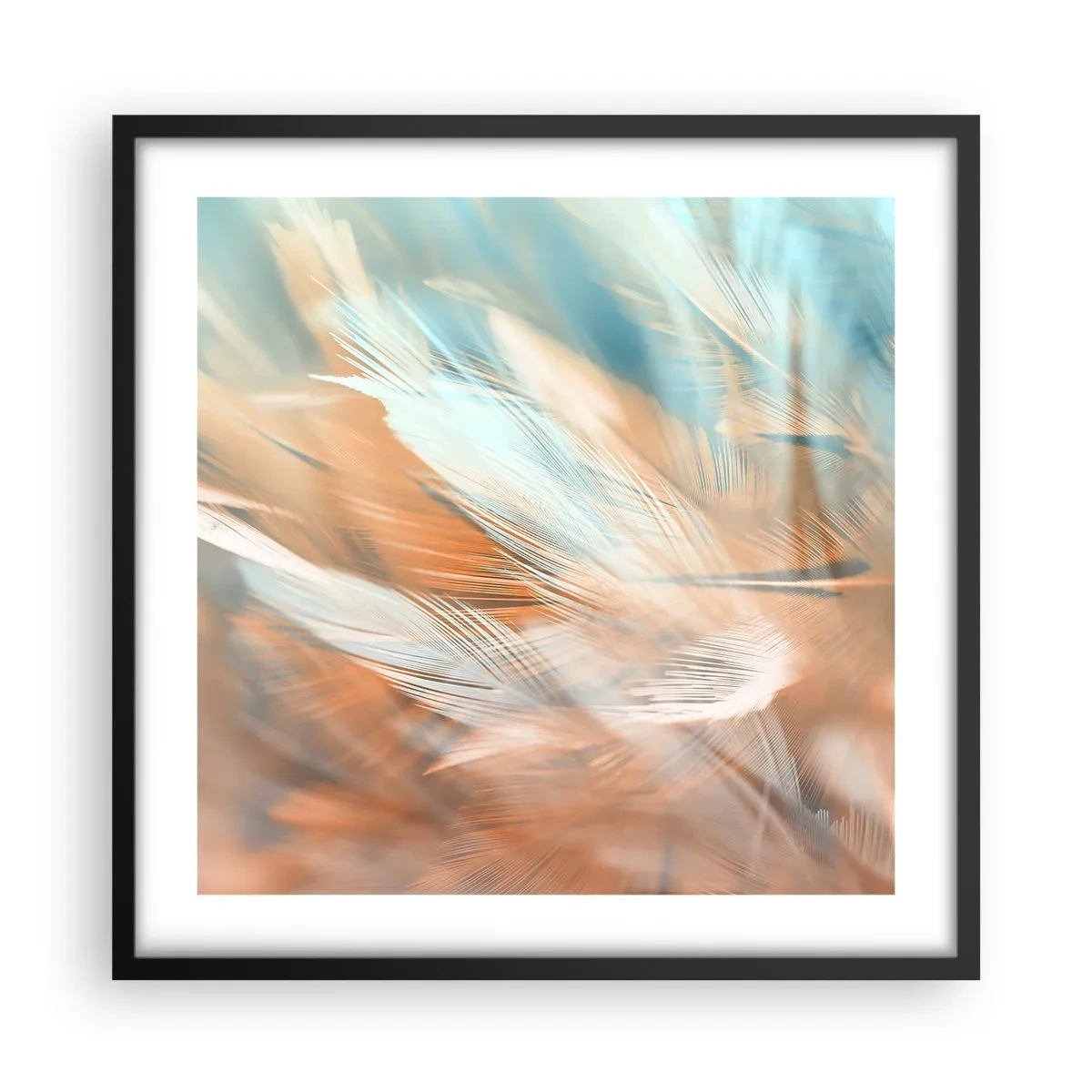 Affiche dans un cadre noir - Poster - Au pays de la douceur - 50x50 cm