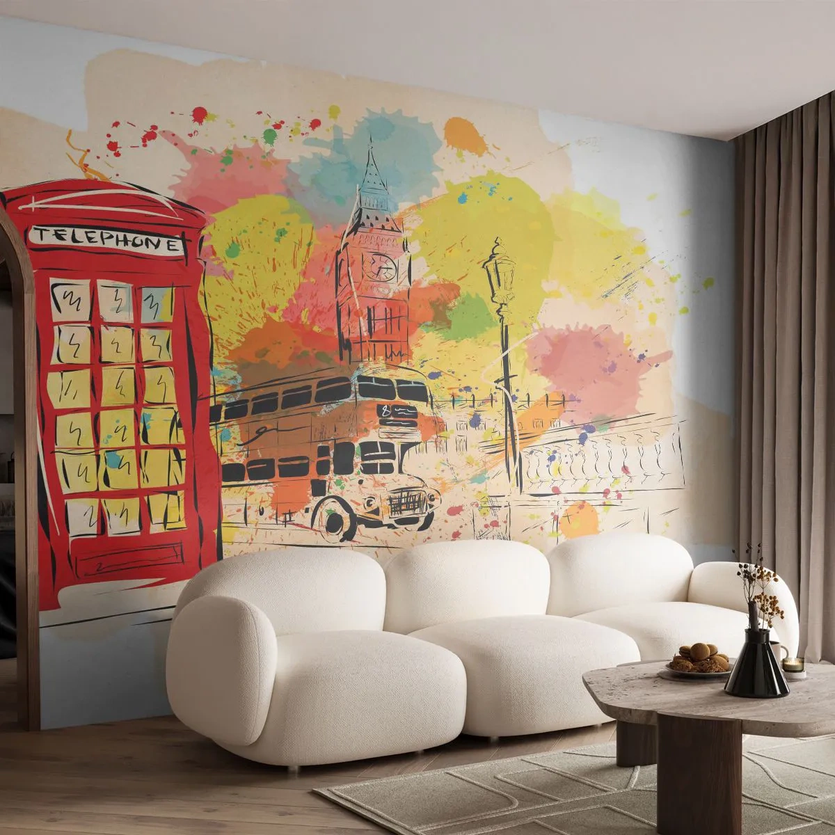 Papier Peint Photo Premium Canvas - La ville de la variété - Ville, Londres, Abstraction - 450x315 cm