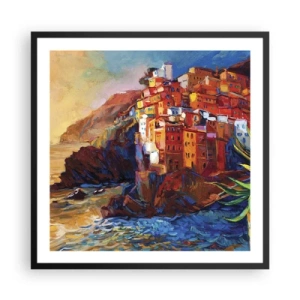Affiche dans un cadre noir - Poster - Climats italien - 60x60 cm