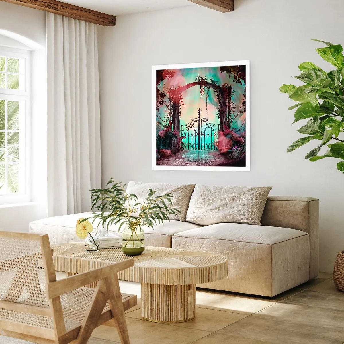 Affiche - Poster - Jardin secret - 40x40 cm