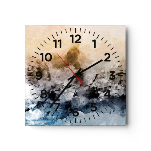 Horloge murale - Pendule murale - Noyé dans un nuage de brouillard - 30x30 cm