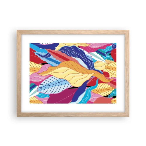 Affiche dans un chêne clair - Poster - Un désordre coloré - 40x30 cm