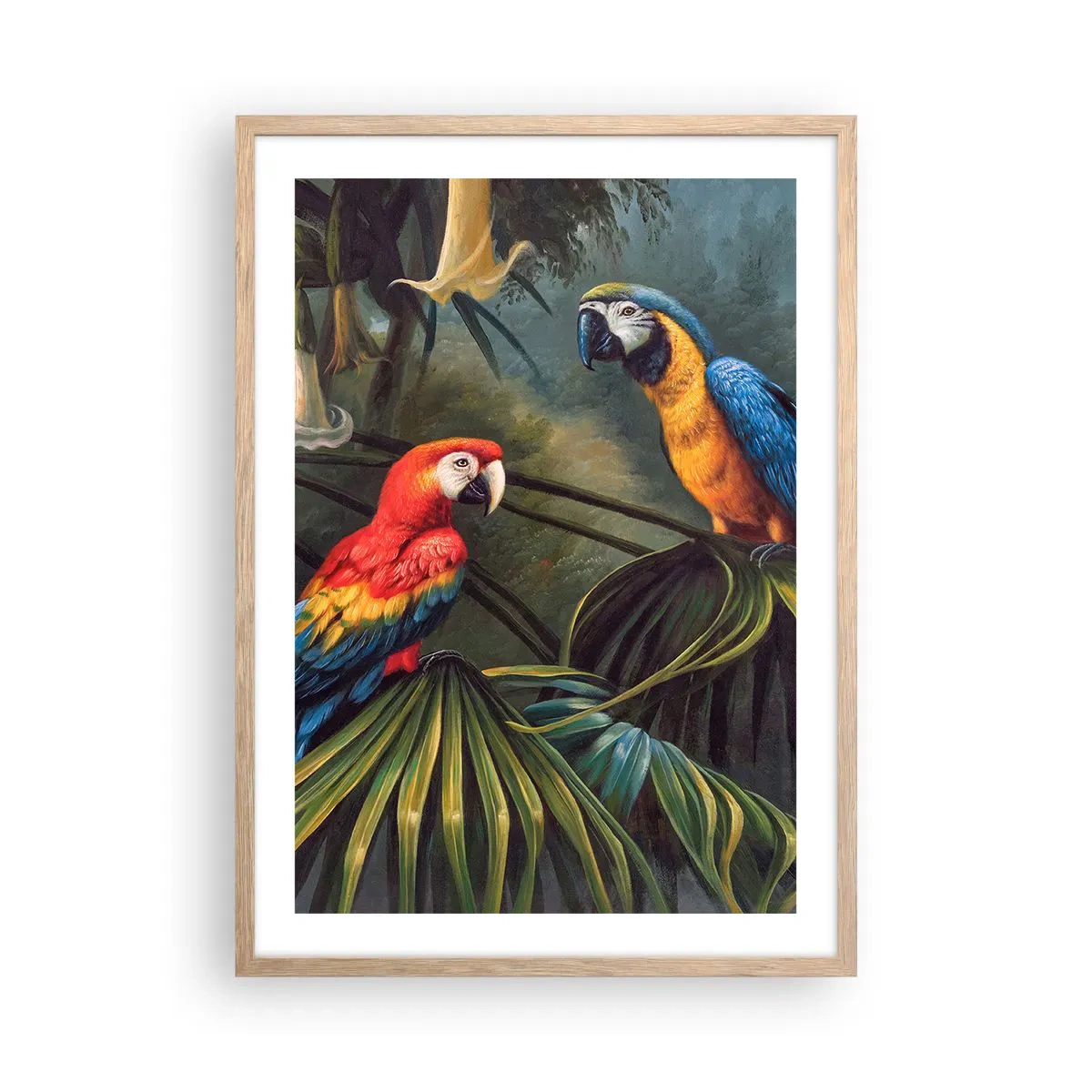 Affiche dans un chêne clair - Poster - Romantisme dans les tropiques - 50x70 cm