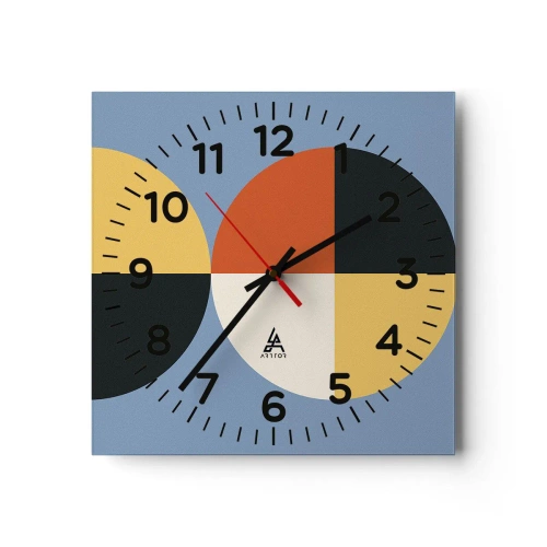 Horloge murale - Pendule murale - Regarde et compte - 40x40 cm
