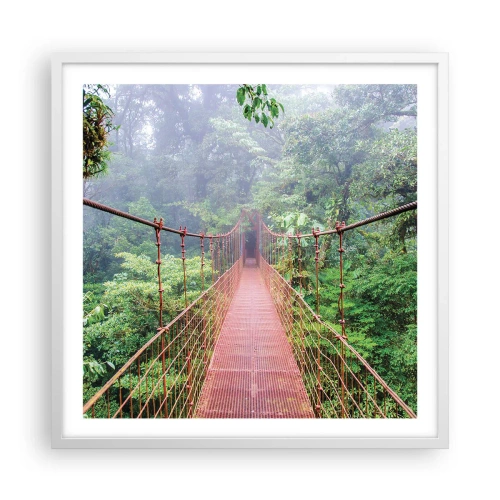 Affiche dans un cadre blanc - Poster - Suspendu sur les couronnes - 60x60 cm